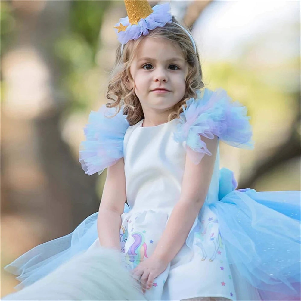 Robe Licorne Robe Licorne Costume Licorne - 128-134 (L) Costume Robe De Princesse Robe