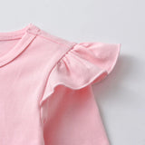 T-Shirt Licorne Rose à Manches Longues en coton