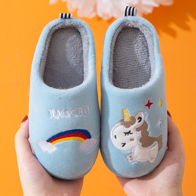Chausson Licorne Fille Bleu