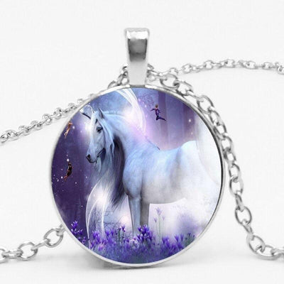 Collier Licorne Fleurs