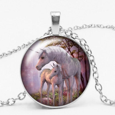 Collier Licorne Mère et Fille