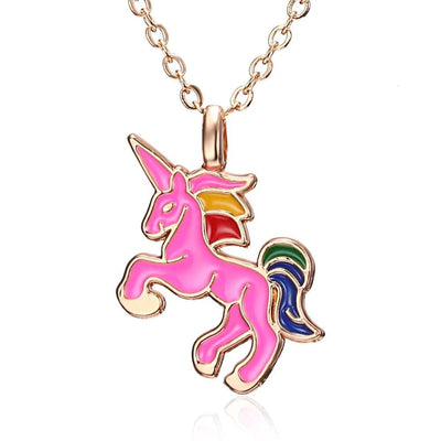 Collier Licorne Rose