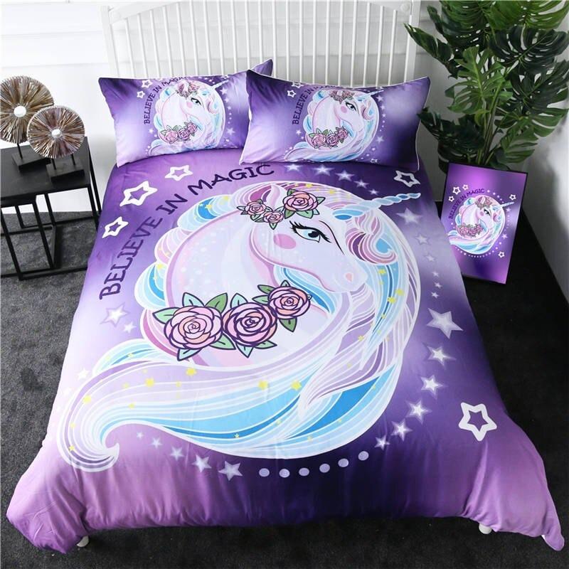 Housse de Couette Violette | Univers Licorne