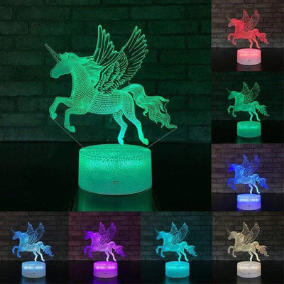 Lampe LED 3D Licorne