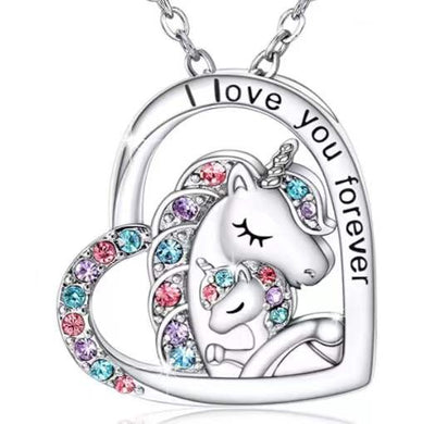 Collier Licorne Mère et Fille