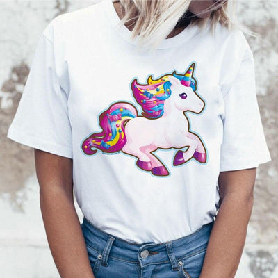 T-Shirt Cheval Femme blanc
