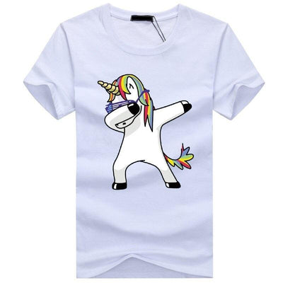 T-Shirt Licorne Homme Blanc