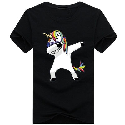 T-Shirt Licorne Homme Noir