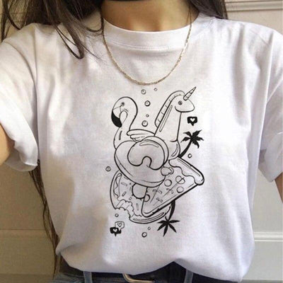T-Shirt Flamant Rose et Licorne