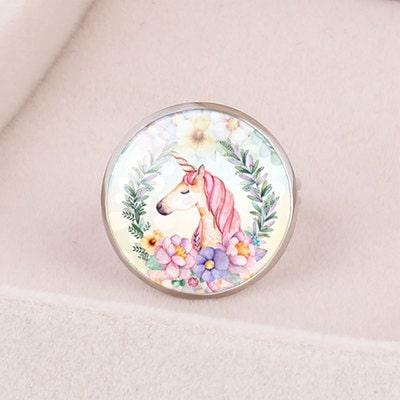 Bague Licorne Fleurie