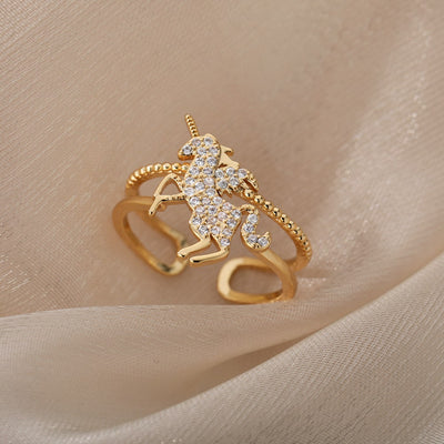 Bague Licorne Dorée