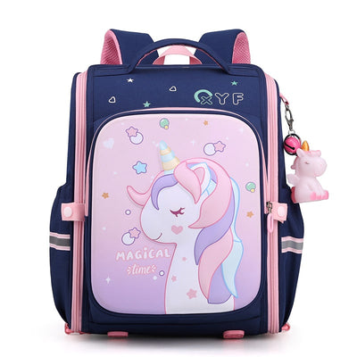 Cartable Licorne maternelle bleu marine