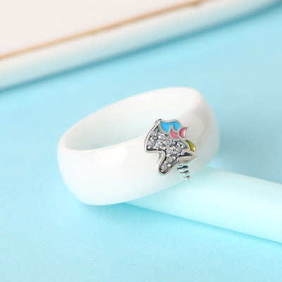 Bague Licorne Blanche