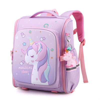 Cartable Licorne Mignon et Étanche pour la maternelle violet