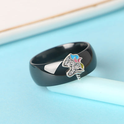 Bague Licorne Noire