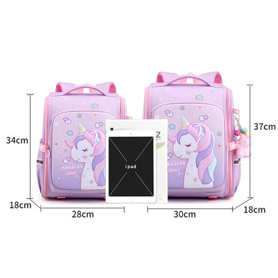 Cartable Licorne Mignon et Étanche pour la maternelle violet