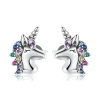 Boucles d’Oreilles Licorne Multicolore