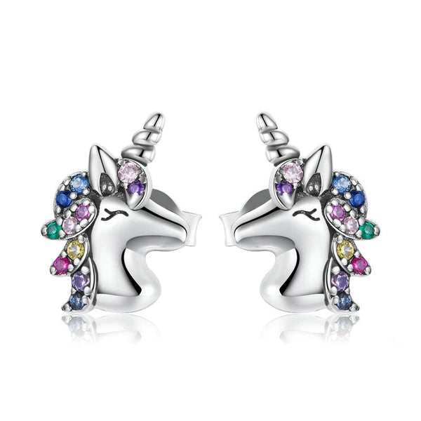 Boucles d’Oreilles Licorne Multicolore