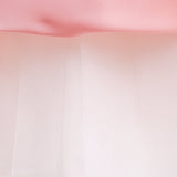Robe cérémonie fille rose pâle avec perles et jupe ample fluide