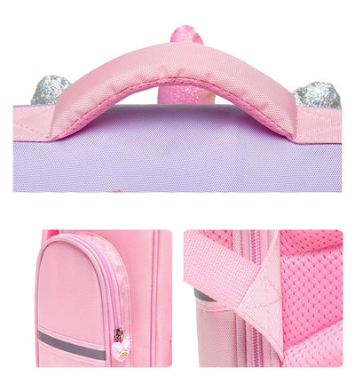 Cartable Licorne 3D Rose