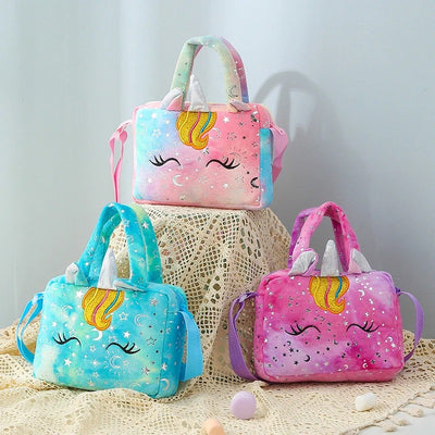 Sac à main licorne en peluche