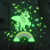 Sticker Licorne Phosphorescent