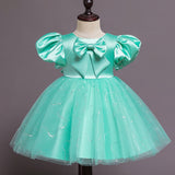 Robe princesse bébé rouge à pois scintillants