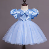 Robe princesse bébé rouge à pois scintillants