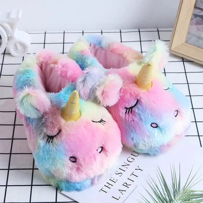 Chaussons Licorne Peluche