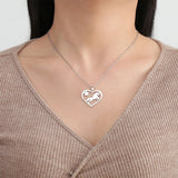 Collier Licorne Cœur Argenté