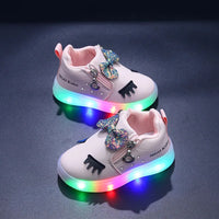 Baskets Licorne Lumineuses Roses
