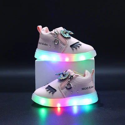 Baskets Licorne Lumineuses Roses