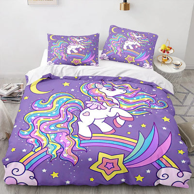 Housse de Couette Licorne Violet