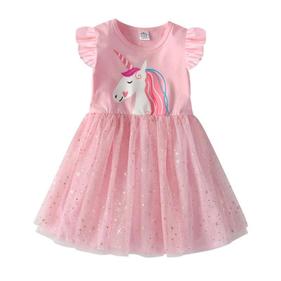 Robe Licorne Rose Fille