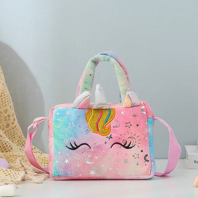 Sac à main licorne en peluche