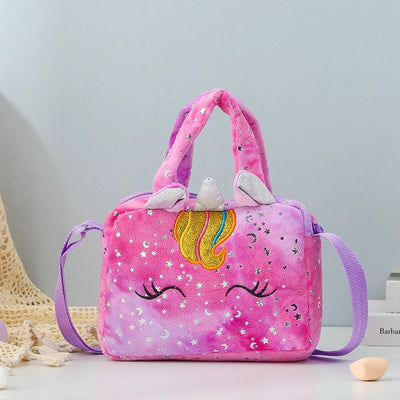 Sac à main licorne en peluche