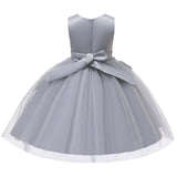 Robe cérémonie fille crème avec motifs floraux et paillettes dorées
