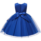 Robe cérémonie fille crème avec motifs floraux et paillettes dorées