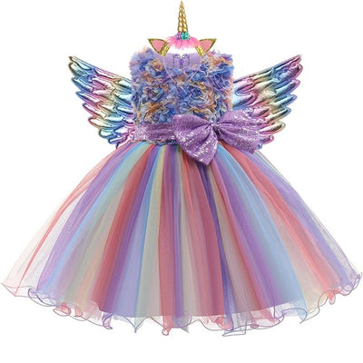 Robe Licorne Costume Multicolore