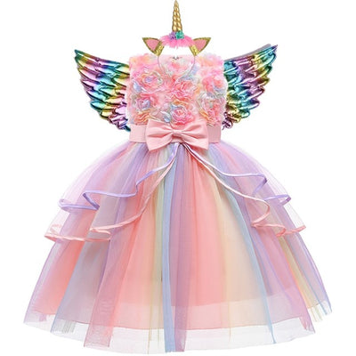 Robe Licorne Costume Pastel Orange
