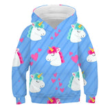 Sweat Licorne Bleu