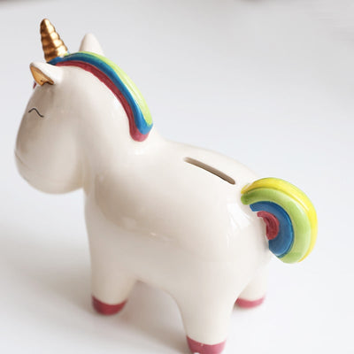 Tirelire Licorne Fille en Céramique