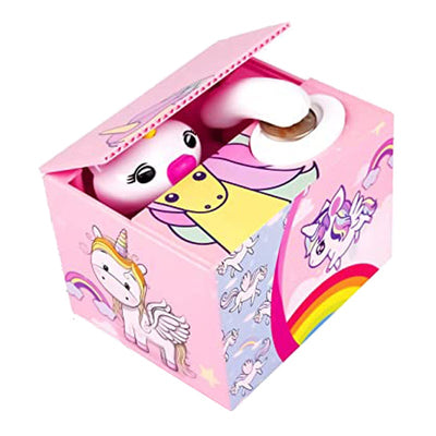 Tirelire Licorne électronique rose en plastique