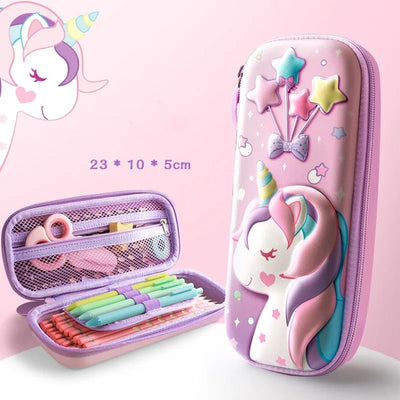 Trousse Licorne Enfant à Grande Capacité