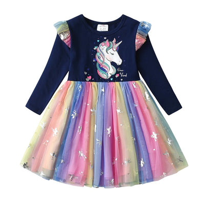 Robe Licorne à Manches Longues
