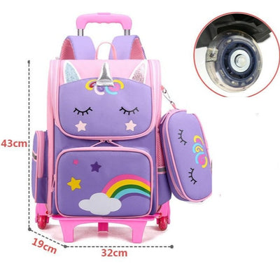 Cartable à Roulette Licorne cp