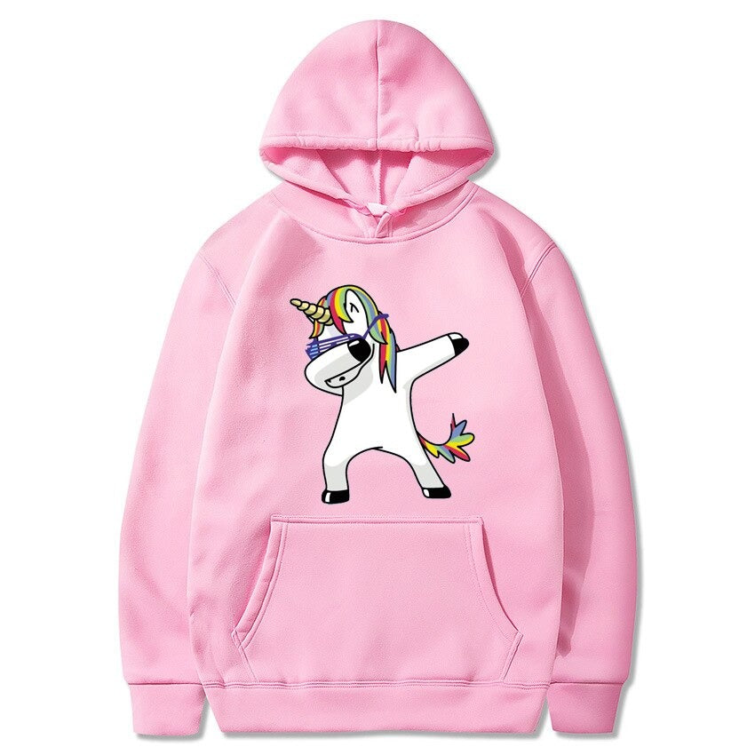 Sweat à Capuche Homme Licorne Bleu – Taille L, Graphique, Coton, Excellent état