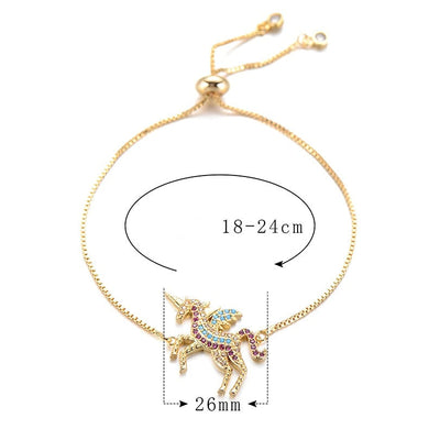 Bracelet Licorne en zircone cubique