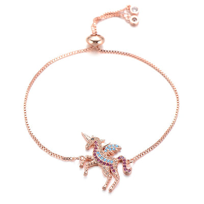 Bracelet Licorne en zircone cubique