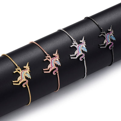 Bracelet Licorne en zircone cubique